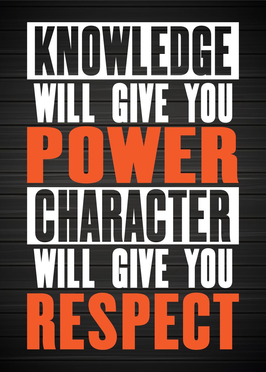 'Knowledge is Power' Poster, picture, metal print, paint by VisionTrend ...