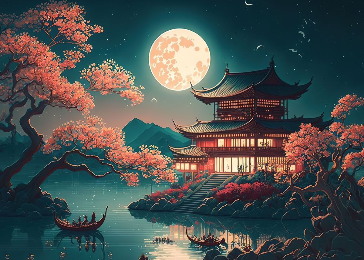 'japan landscape' Poster by AlycePreston | Displate