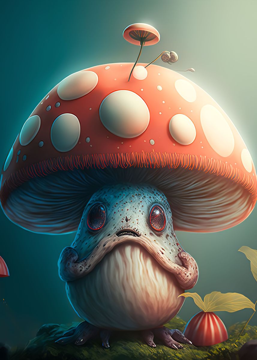 'magic mushrooms' Poster, picture, metal print, paint by Demon Slayer ...