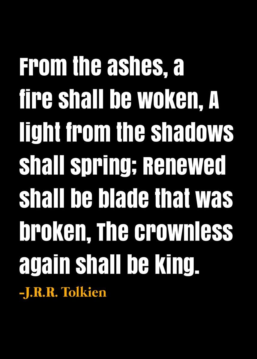 'JRR Tolkien Quote ' Poster, picture, metal print, paint by DIMS | Displate