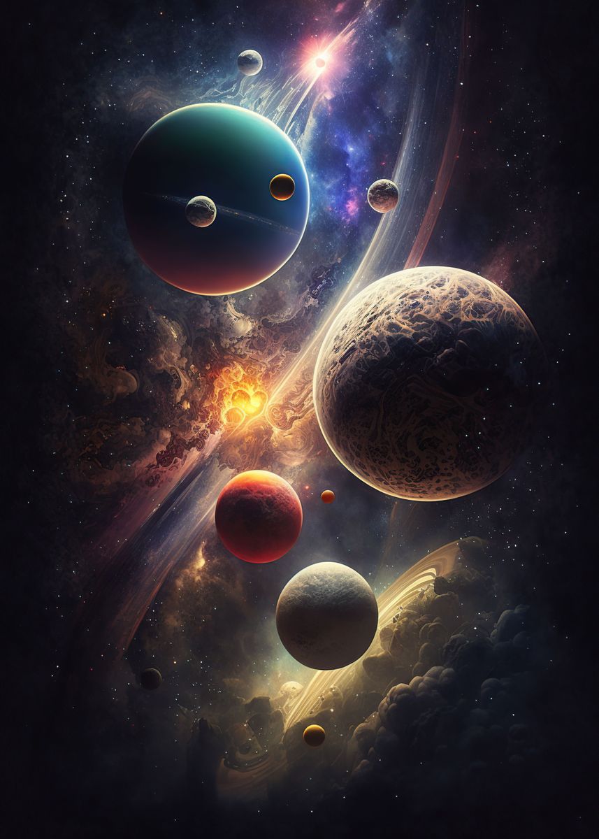 'Beyond the Milky Way' Poster, picture, metal print, paint by hassen ...