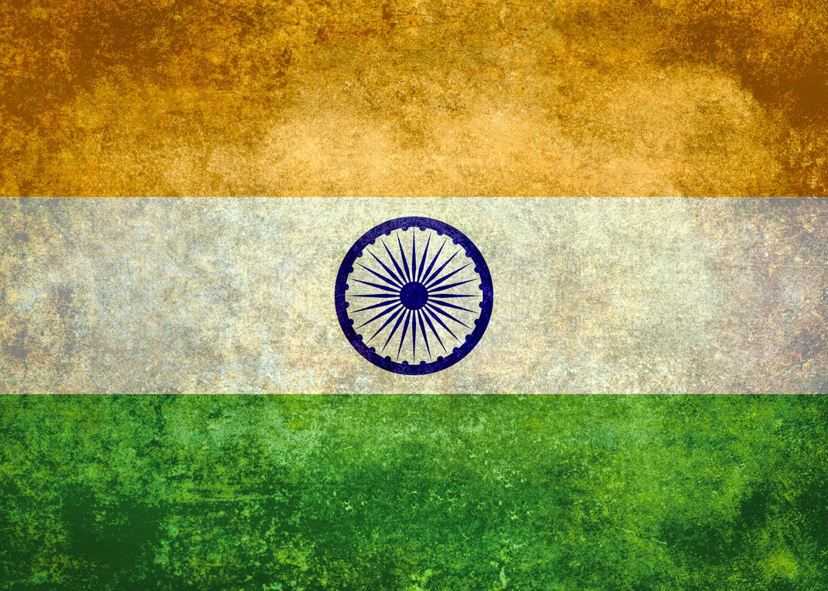 'Indian Flag of India' Poster by Bruce Stanfield | Displate