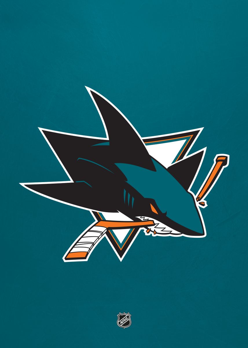 'San Jose Sharks' Poster, picture, metal print, paint by NHL | Displate