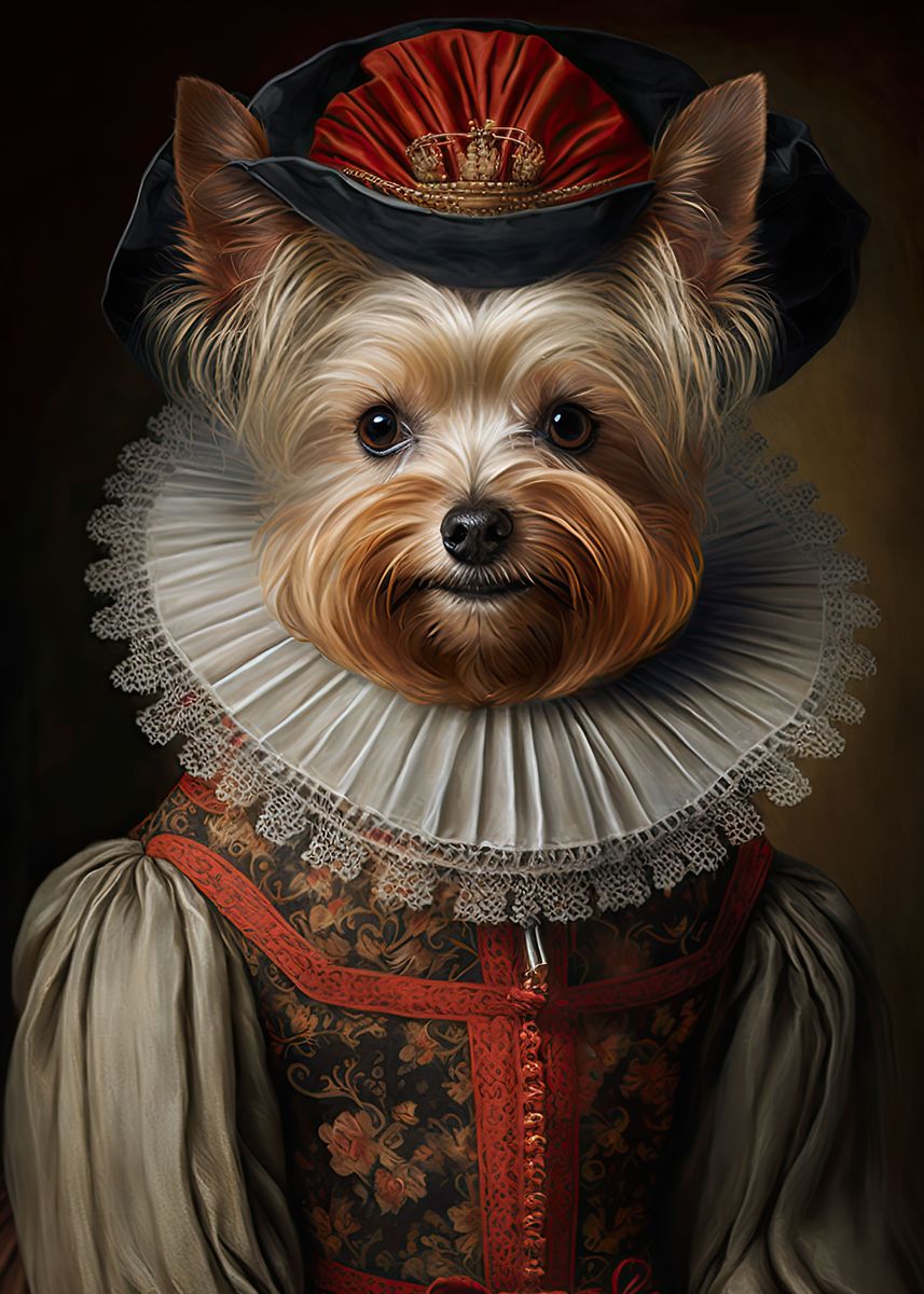  Poster of Yorkie, Yorkshire Terrier High Fashion