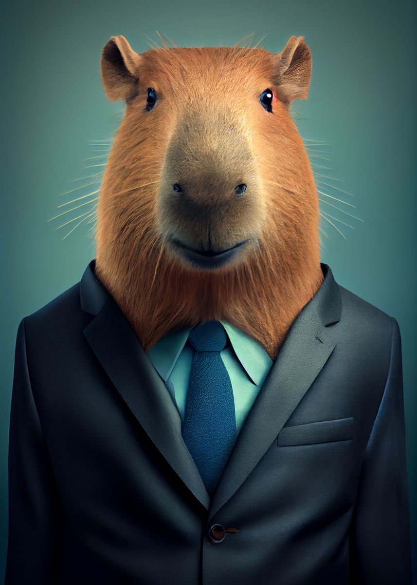 'Capybara Suit' Poster by DecoyDesign | Displate