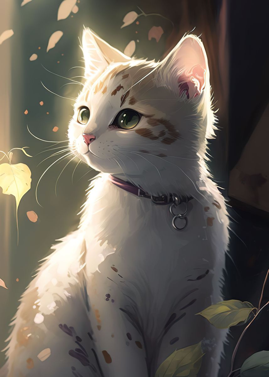 Cute Cat #5 by SampadArt Gallery