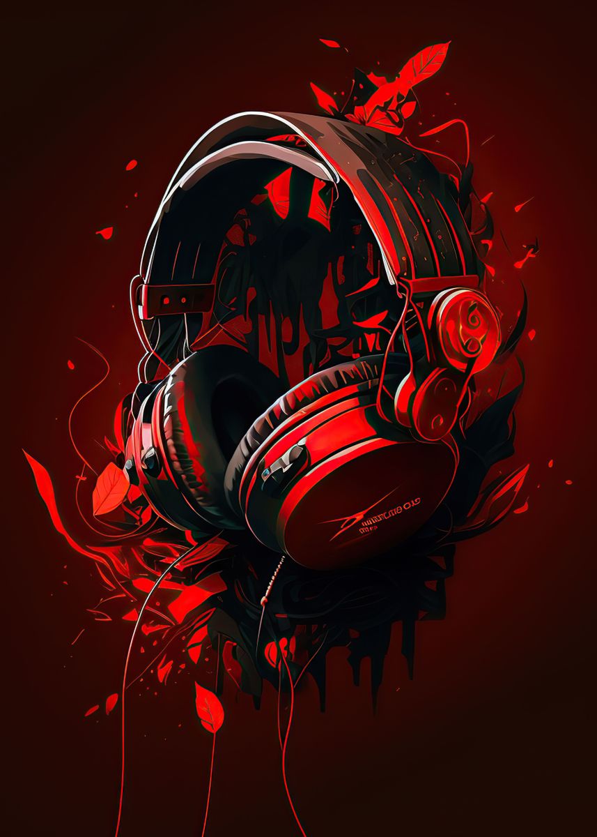 'headphone' Poster by Rida Santos | Displate