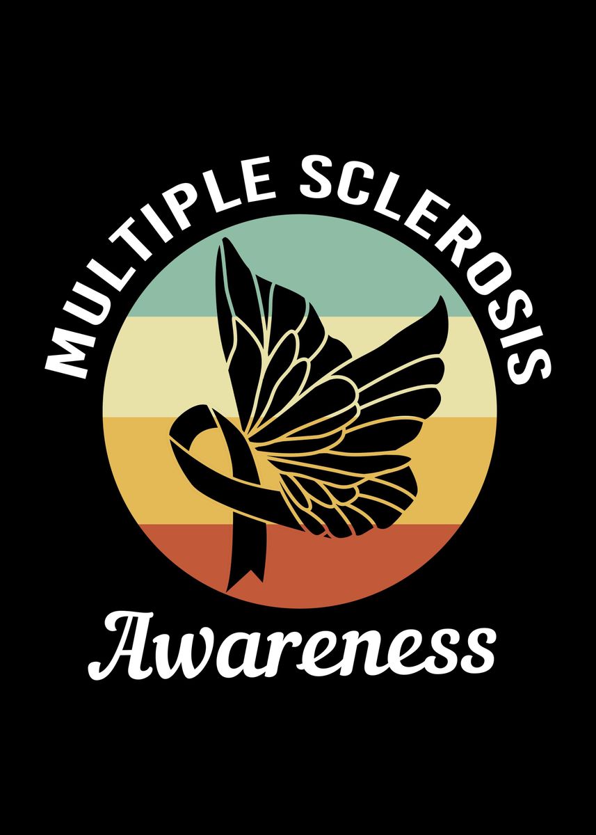 'Multiple Sclerosis Ribbon' Poster, picture, metal print, paint by ...