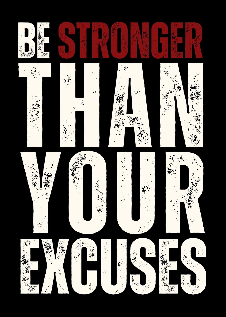 'Gym Motivation Quote' Poster, picture, metal print, paint by Yess ...