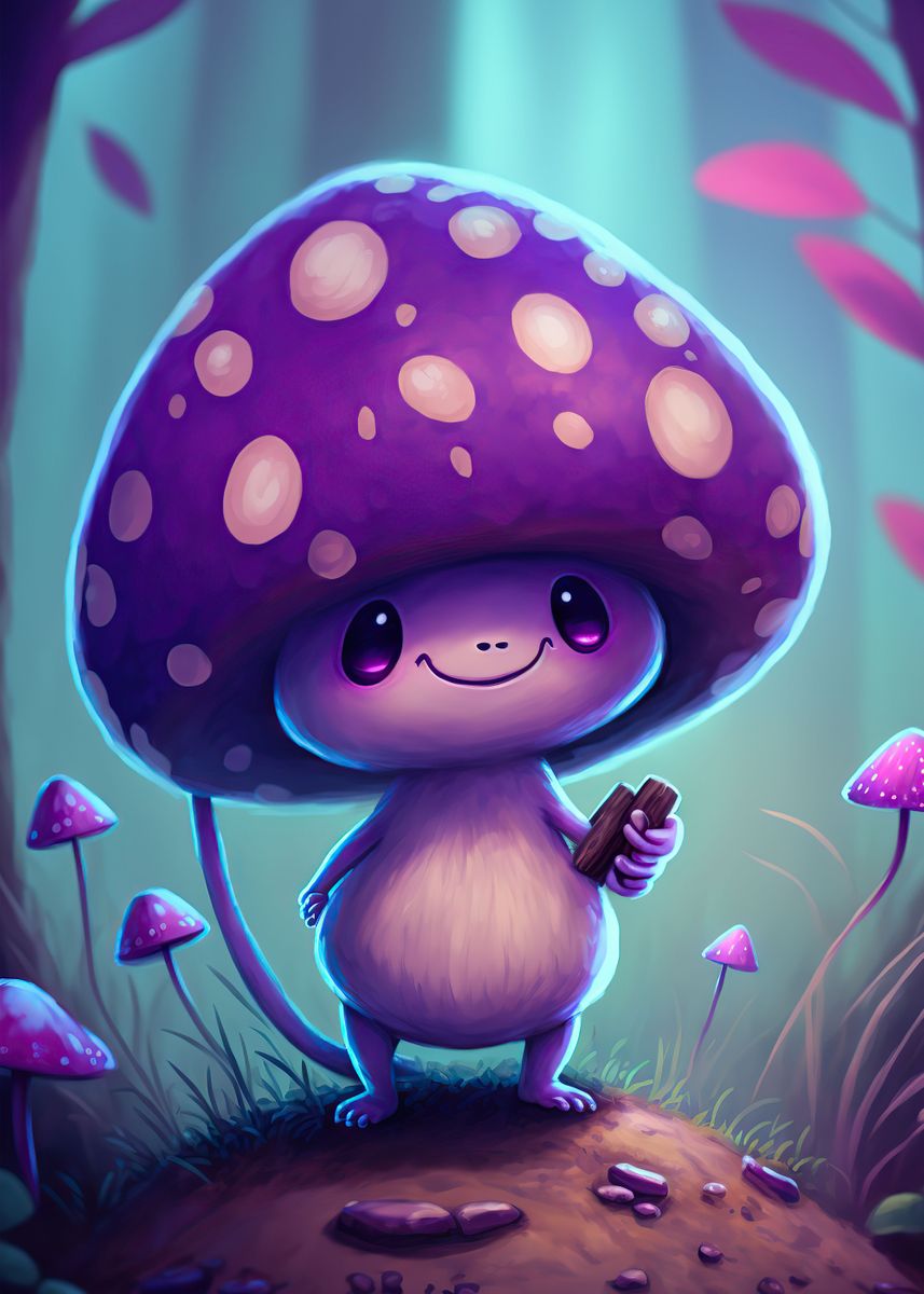 'Cute mushroom' Poster by Albie Lane | Displate