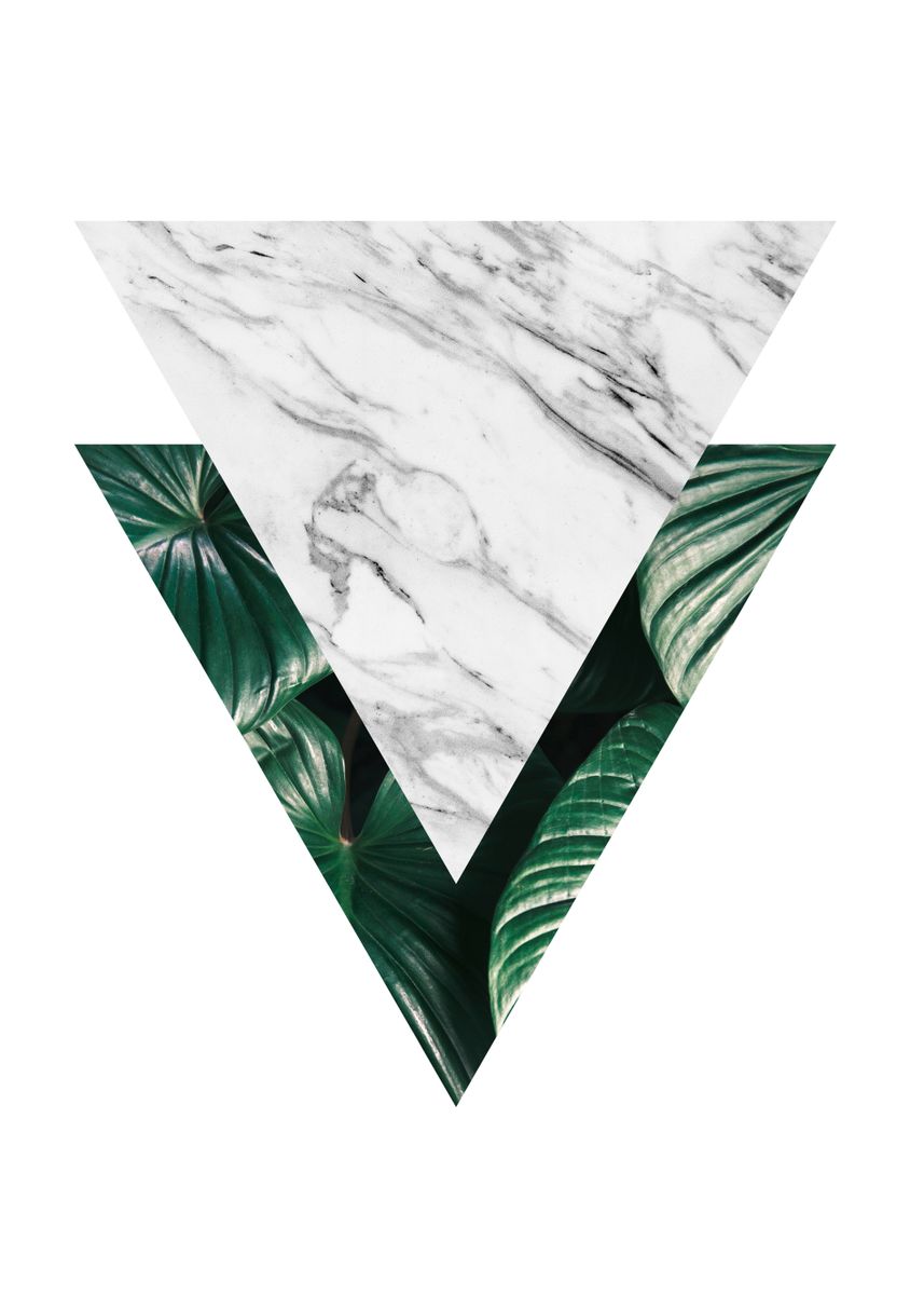 'Geometric and floral 6' Poster, picture, metal print, paint by Vitor ...