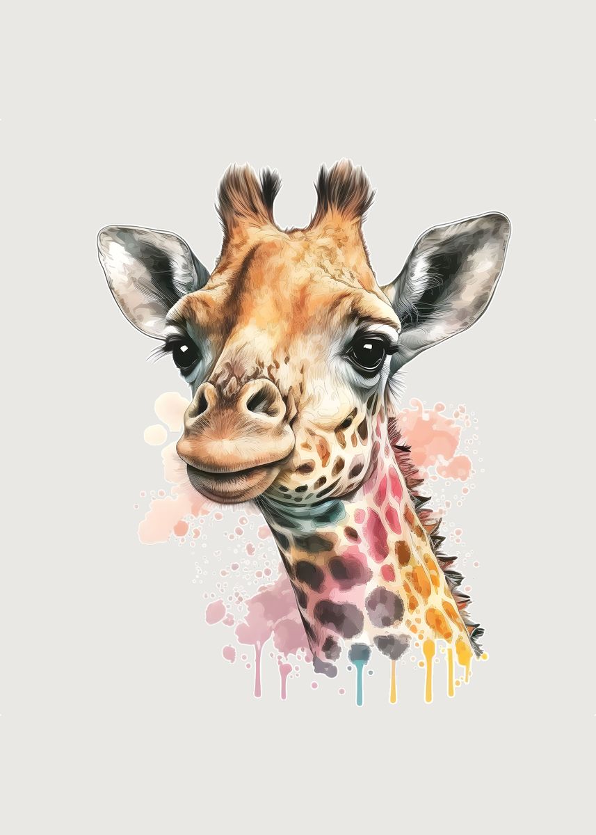 'Cute Giraffe' Poster by 1x Merch Displate