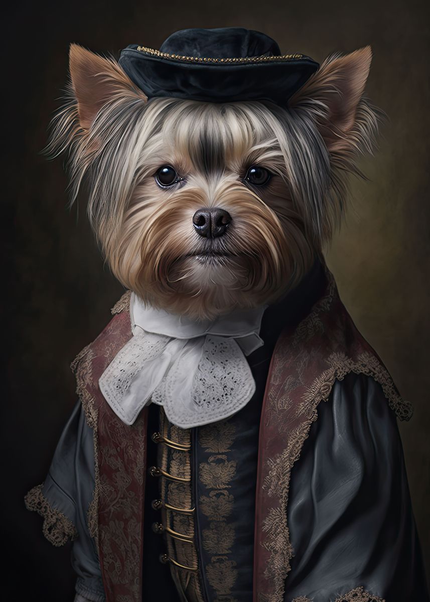  Poster of Yorkie, Yorkshire Terrier High Fashion