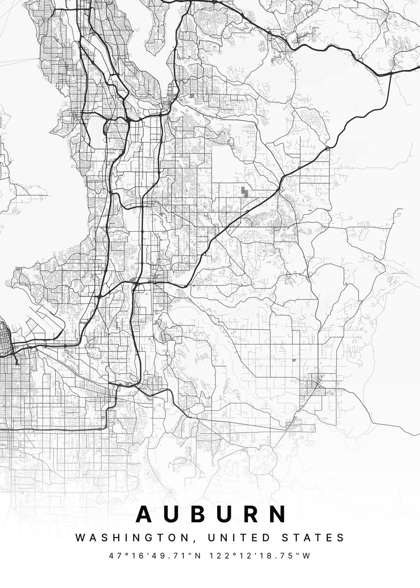 'Auburn Washington USA' Poster by Kemi Solaja Displate