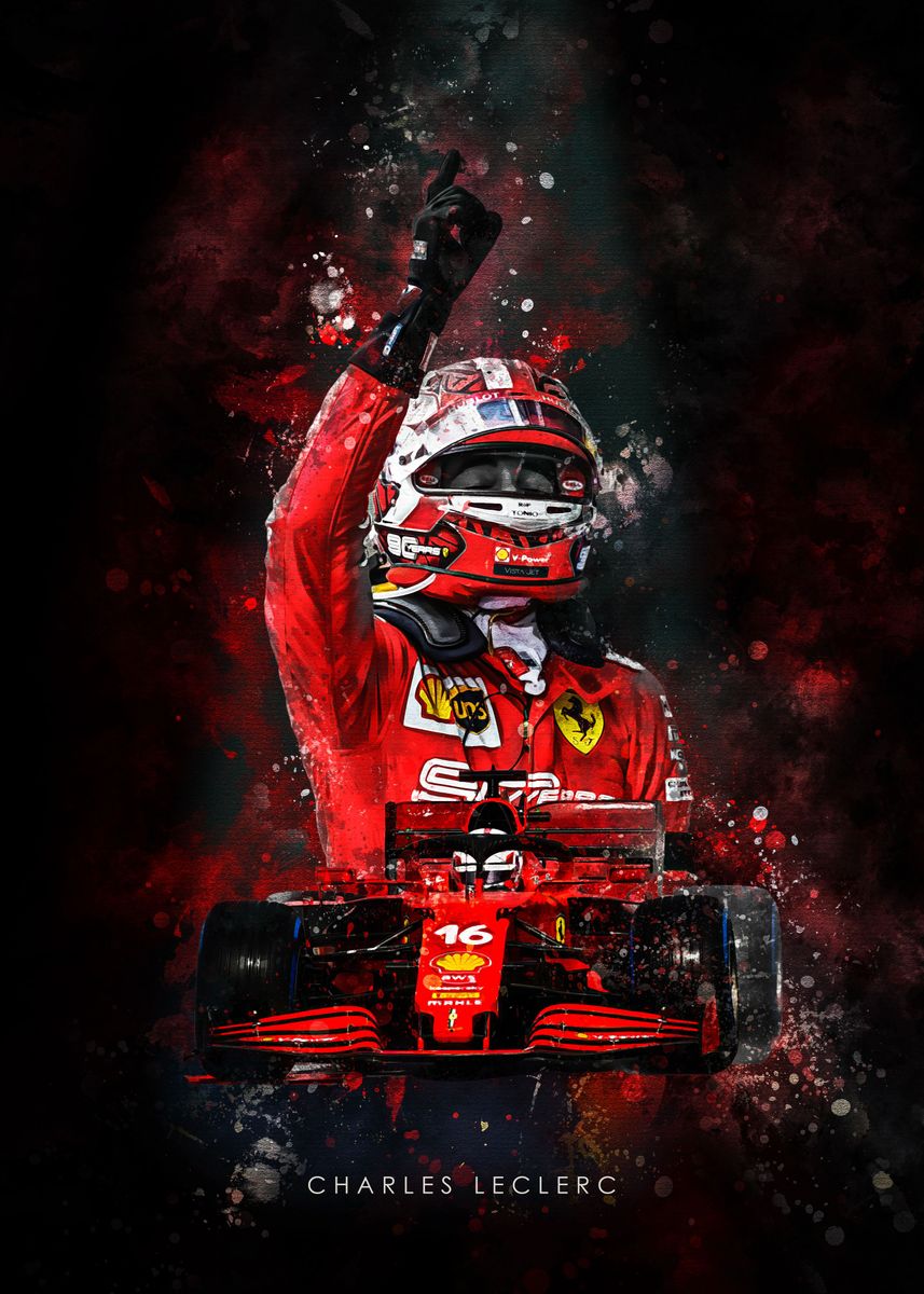'charles leclerc' Poster by DUKE STUDIO Displate
