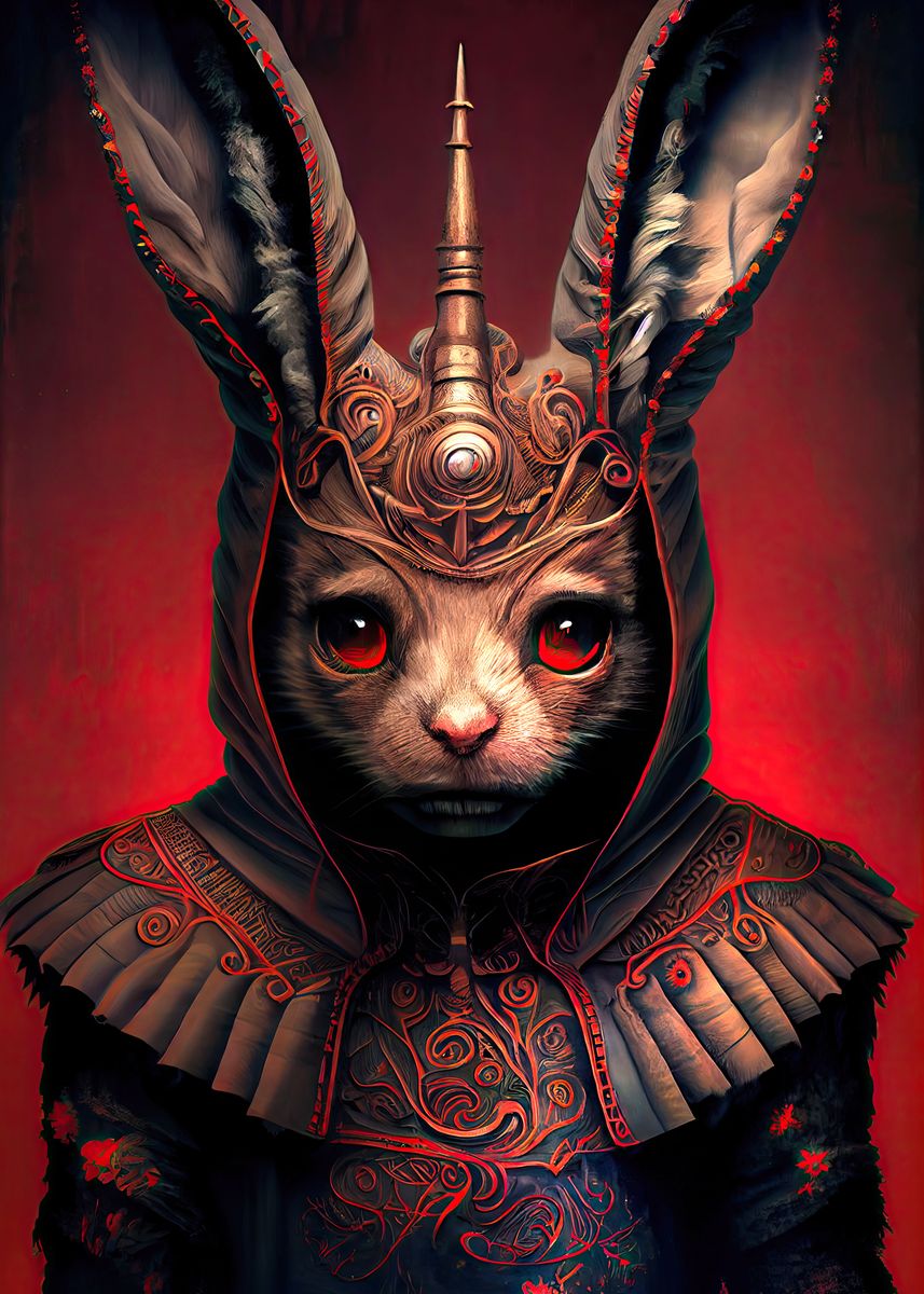 'The Demon Rabbit 1' Poster by Digital Punishment | Displate