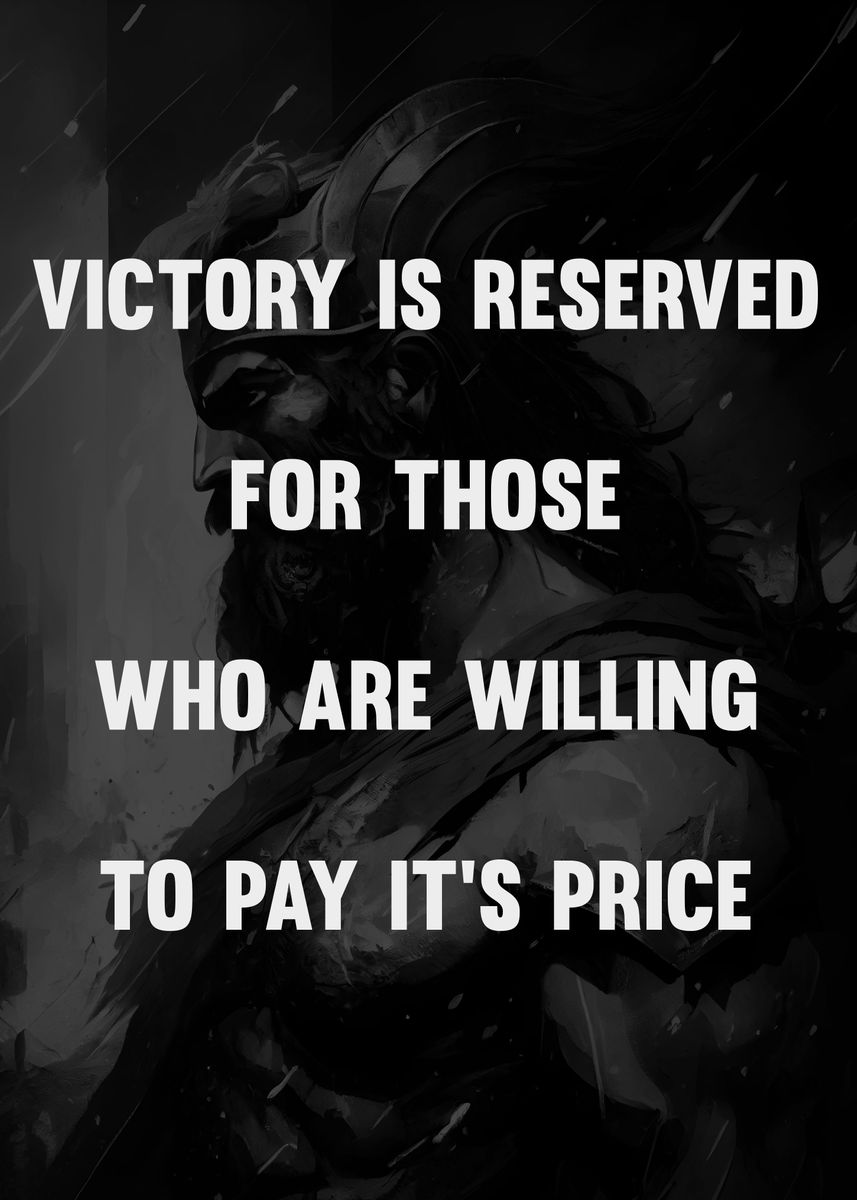 'The Price Of Victory' Poster by GoodLifeImages Displate