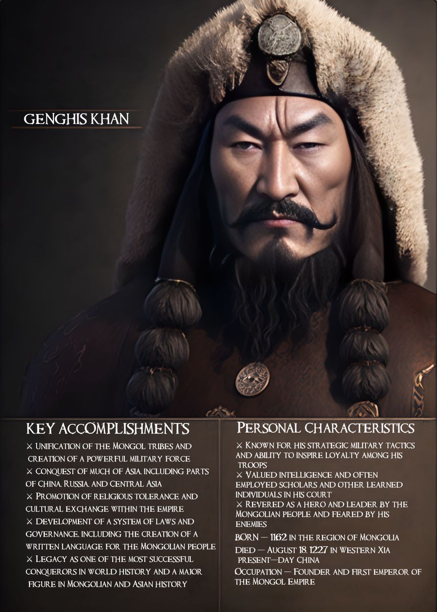 'Genghis Khan Resume' Poster, picture, metal print, paint by ...