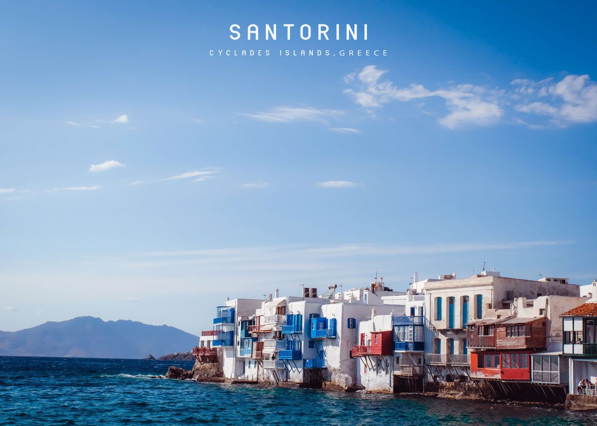 'Santorini ' Poster By Travel Addict | Displate