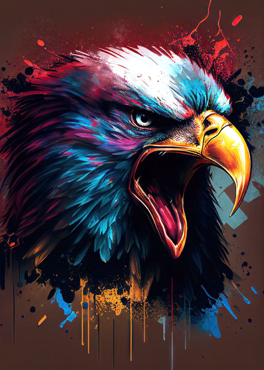 'The Majestic Eagle 1' Poster, picture, metal print, paint by Kingdom ...