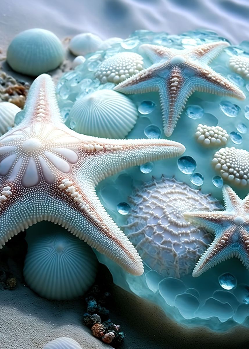 'Starfish beautiful' Poster, picture, metal print, paint by ...