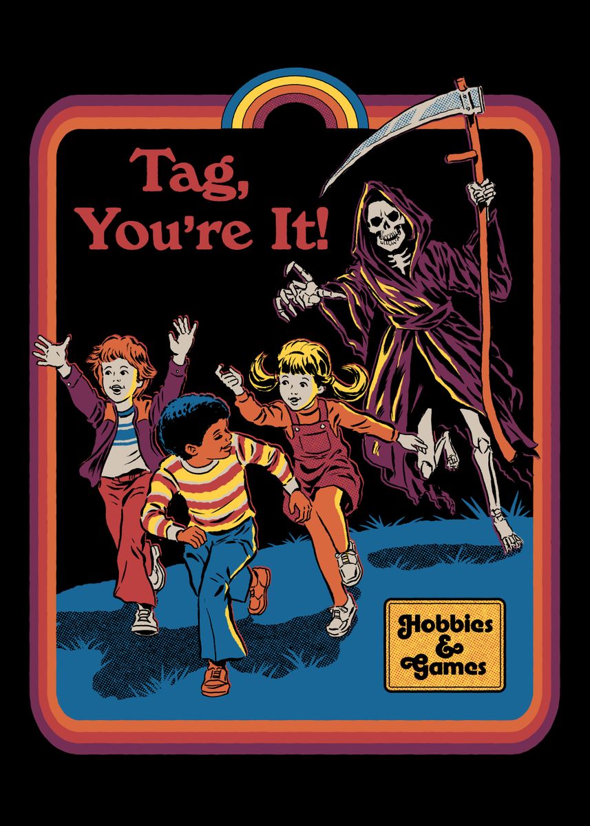 'Tag You're it' Poster, picture, metal print, paint by Steven Rhodes