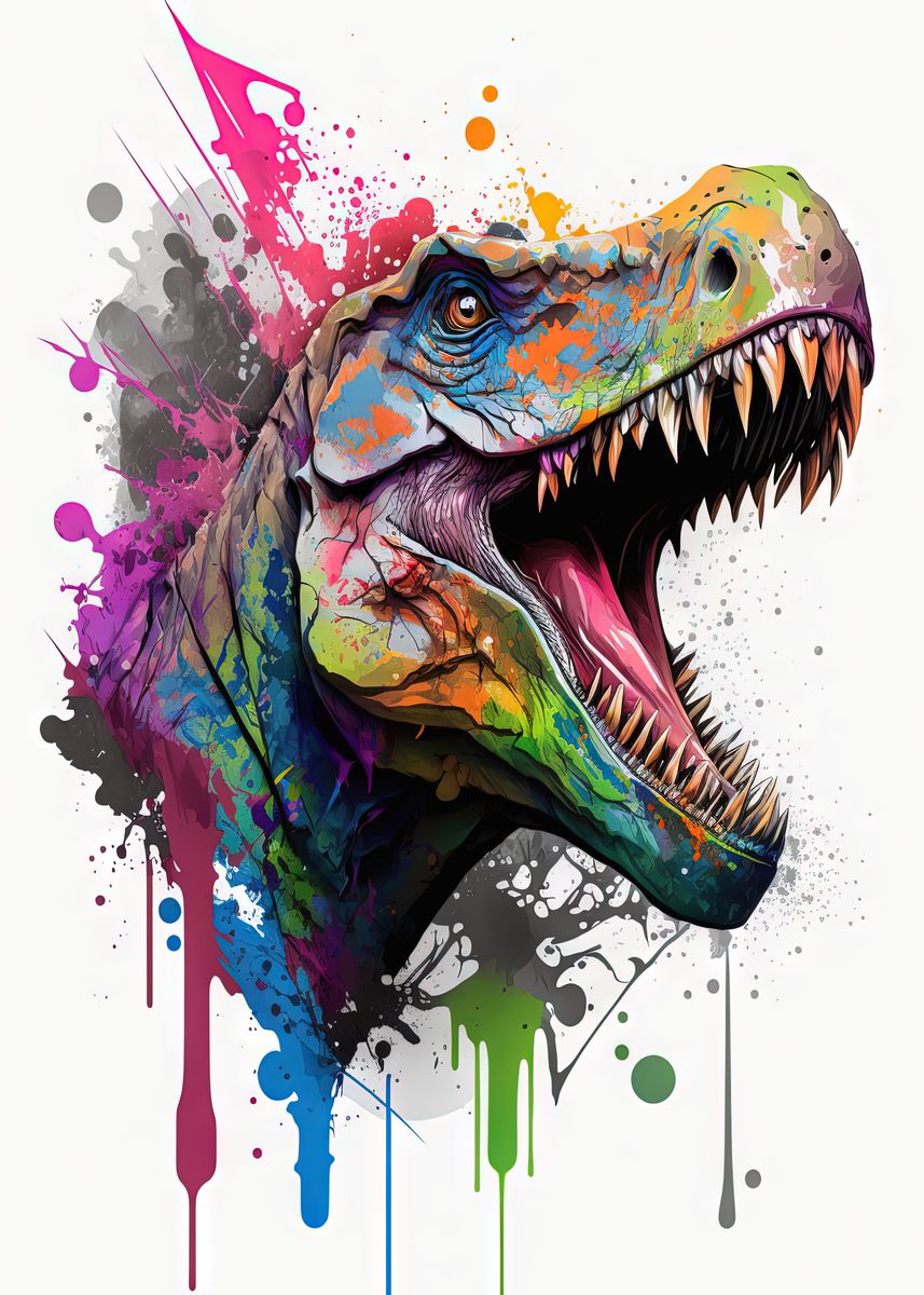 'tyrannosaurus Rex' Poster, Picture, Metal Print, Paint By Jerhus 