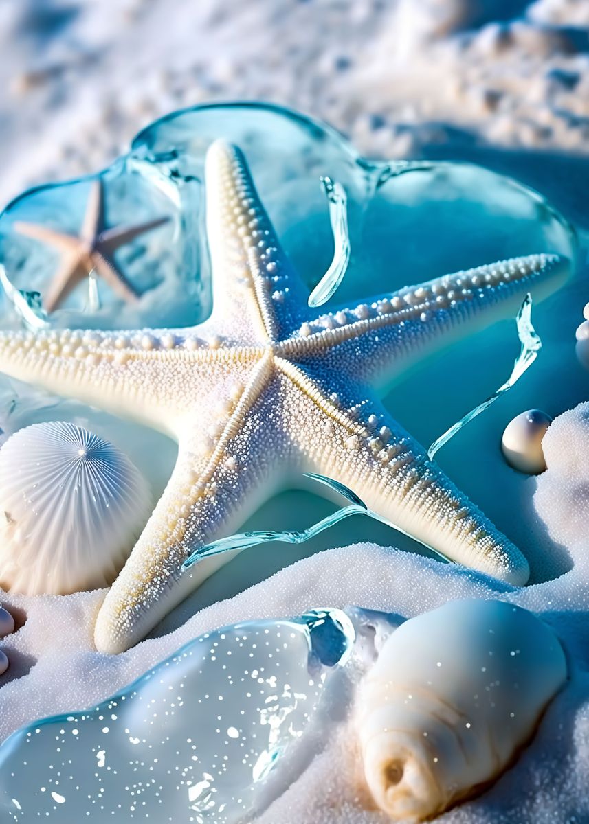 'Starfish beautiful' Poster, picture, metal print, paint by ...