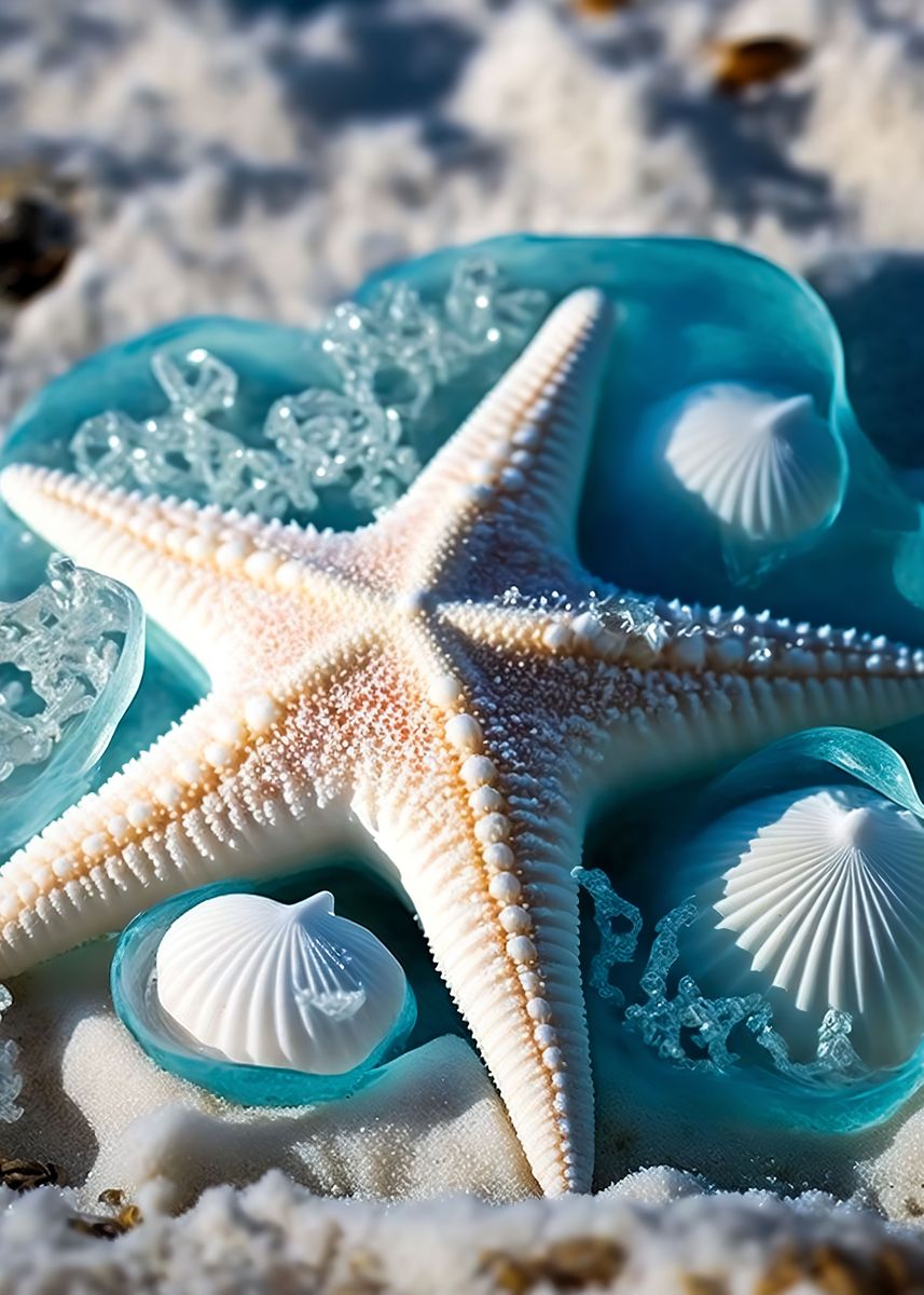 'Starfish beautiful' Poster, picture, metal print, paint by ...