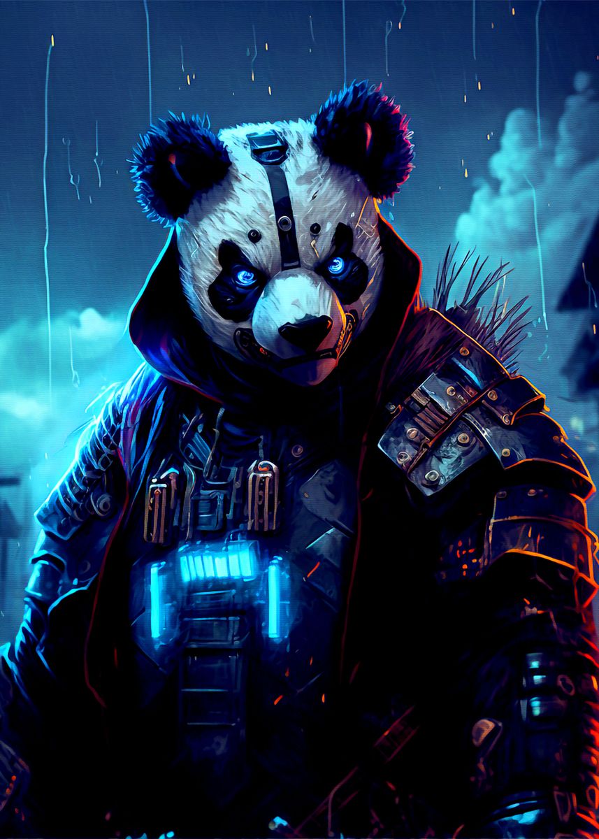 'Panda Warrior' Poster, picture, metal print, paint by Anie Nesta ...