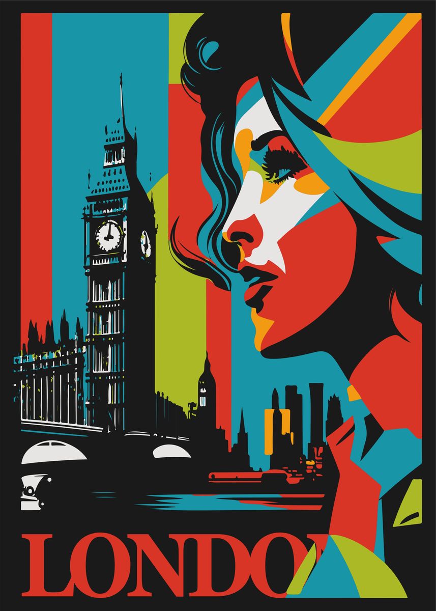 'Welcome to London' Poster, picture, metal print, paint by Mootee Space ...