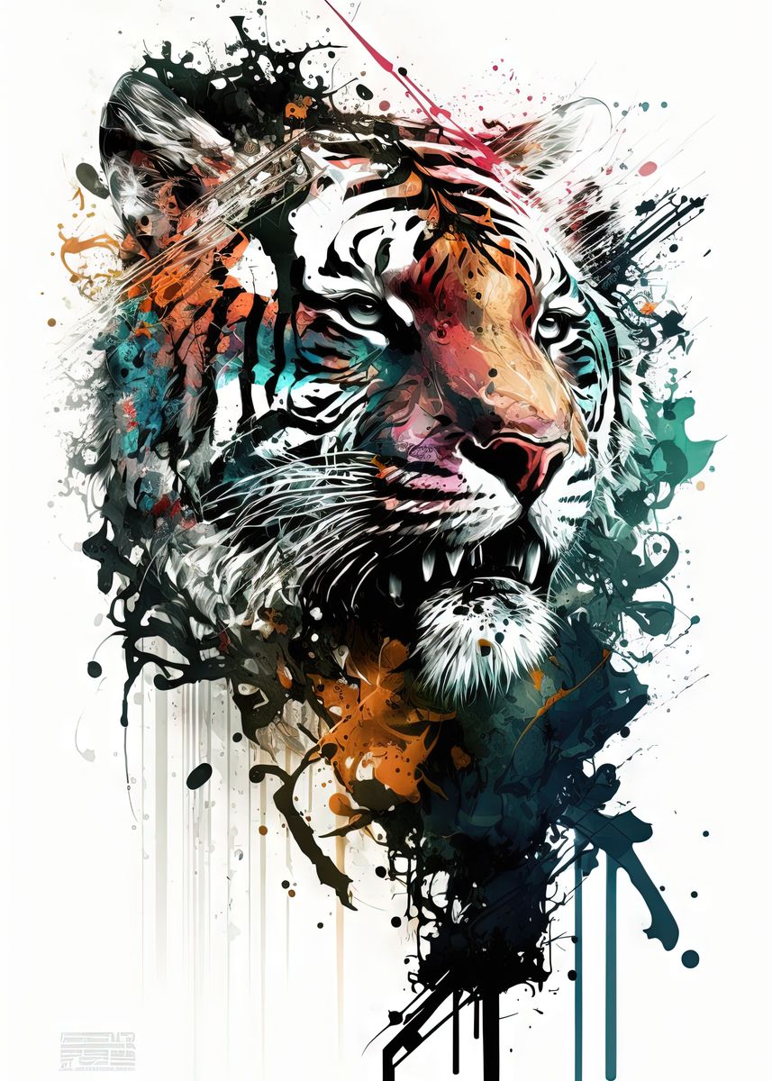 'Tiger II' Poster, picture, metal print, paint by Jerhus | Displate