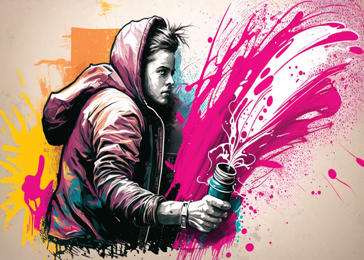 'Graffiti Street Art' Poster by Color My Wall Displate
