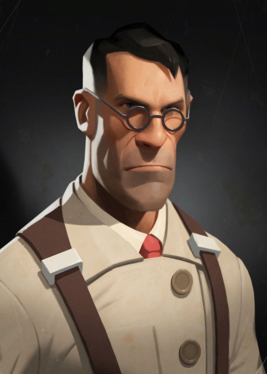 'Medic Portrait' Poster, picture, metal print, paint by Team Fortress 2 ...