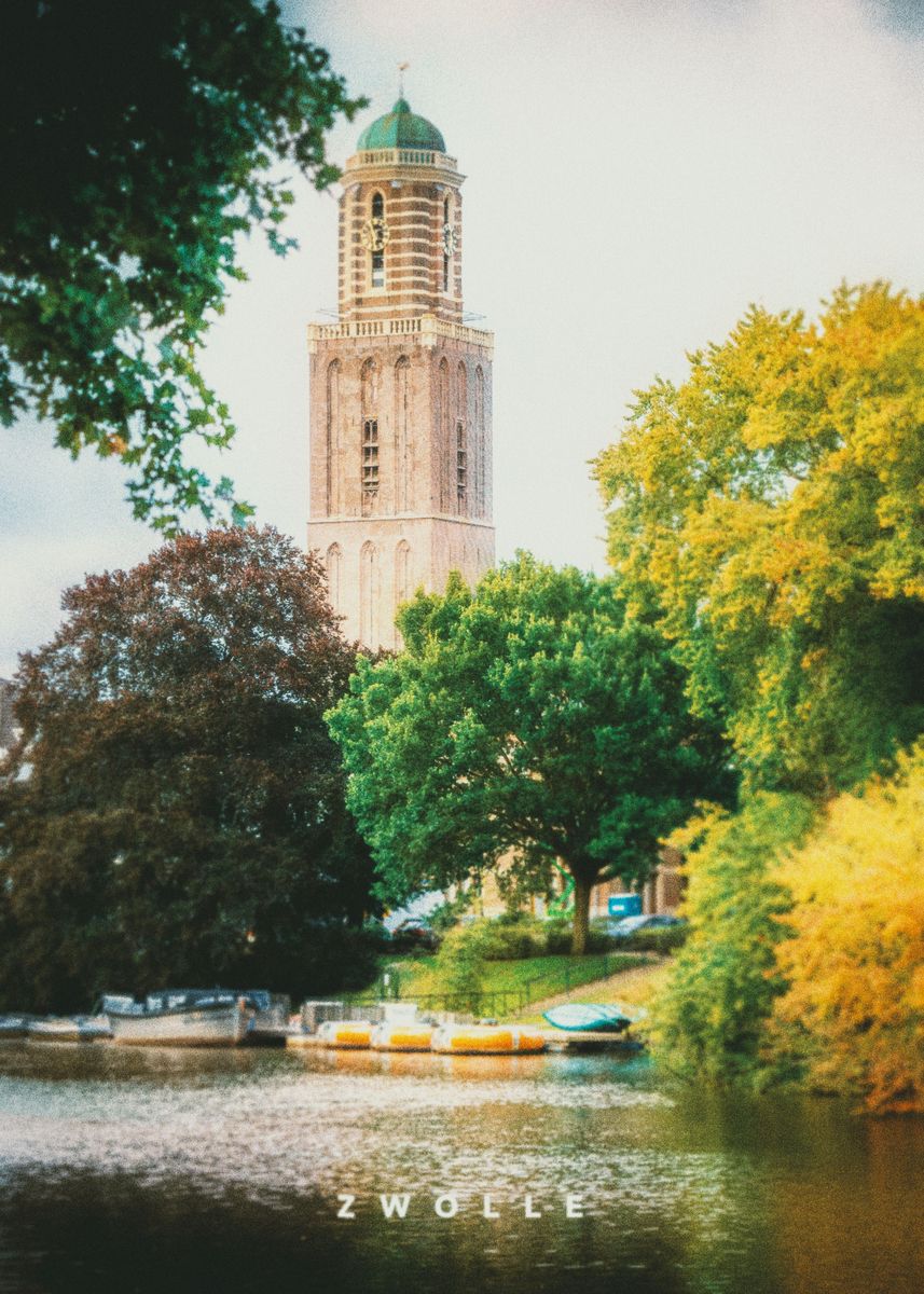 'Zwolle' Poster, picture, metal print, paint by Visitify Displate