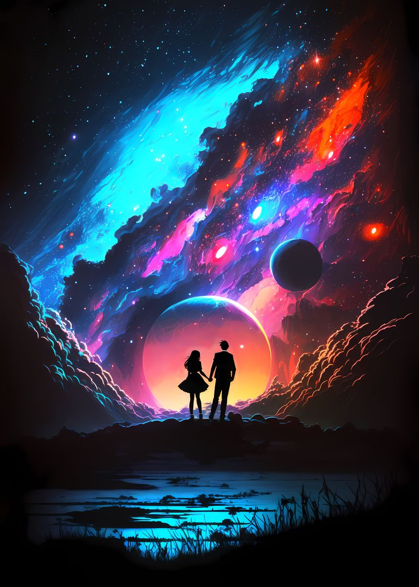 Love Among The Stars Poster By Luong Phat Displate