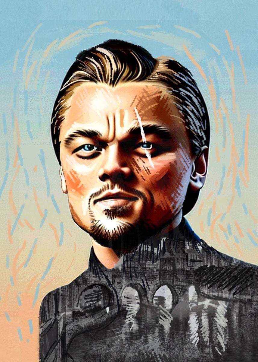 'Leonardo DiCaprio' Poster, picture, metal print, paint by Nader Asmar ...