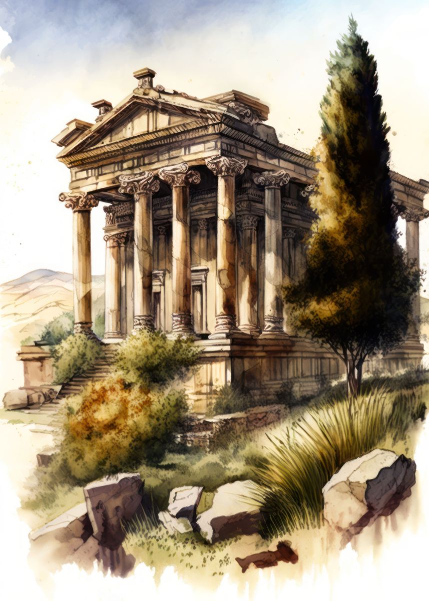 'Temple of Artemis Turkey' Poster, picture, metal print, paint by Usama ...