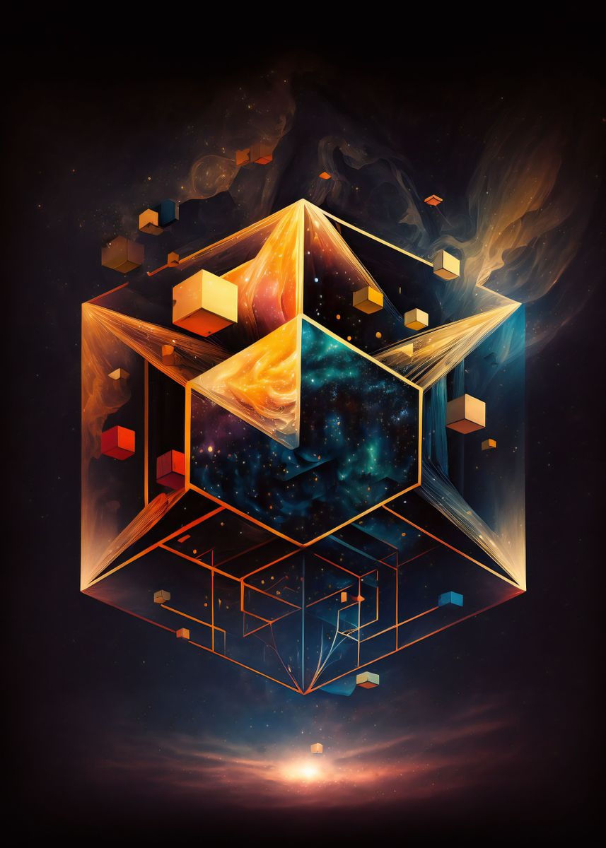 'Modern Hexagon Construct' Poster by Powerful Words | Displate