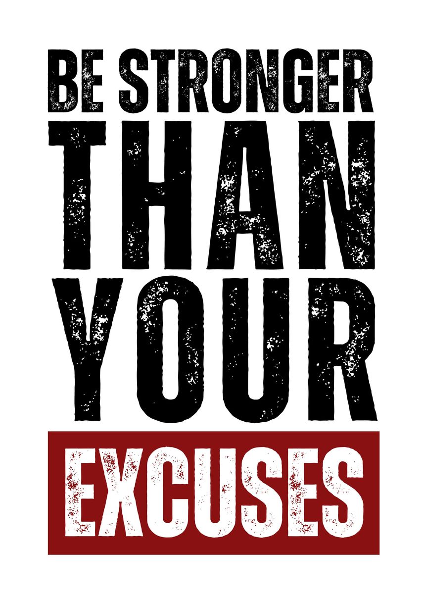 'Gym Motivation Quote' Poster, picture, metal print, paint by Yess ...