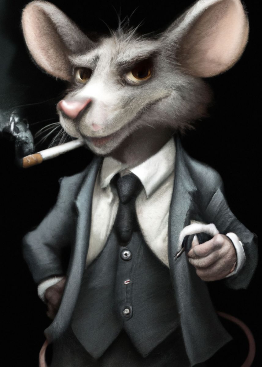 'Mafia Mouse ' Poster, picture, metal print, paint by PosterSuite ...