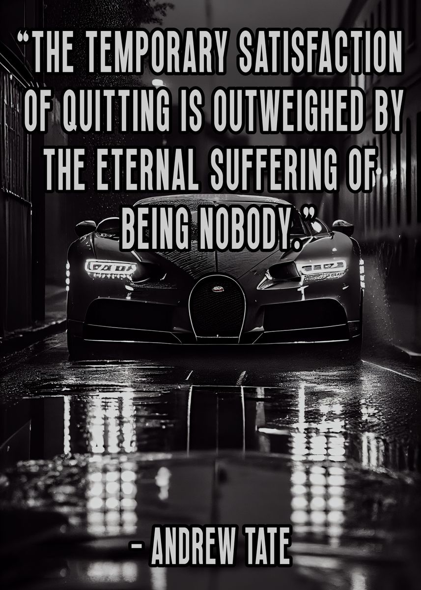  andrew tate quote poster picture metal print paint by malubobo