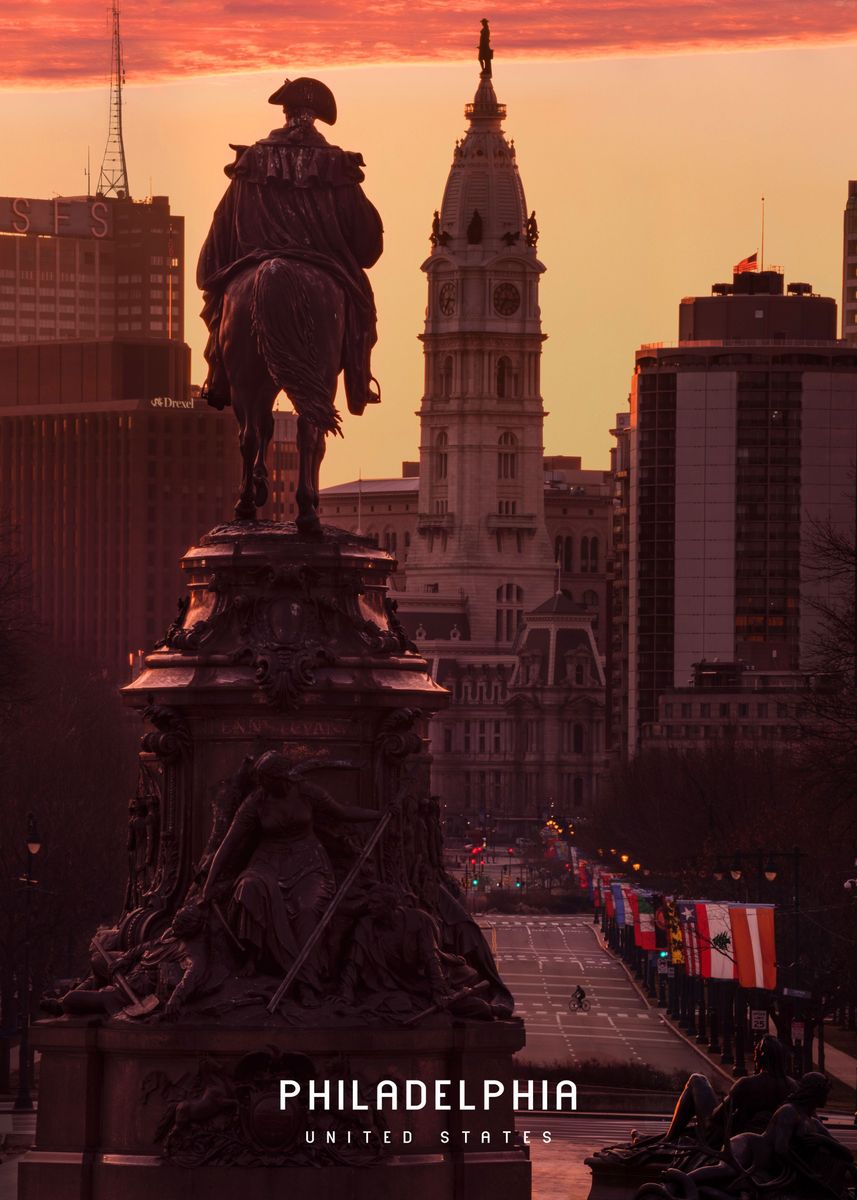 'Philadelphia ' Poster, picture, metal print, paint by Famous City ...