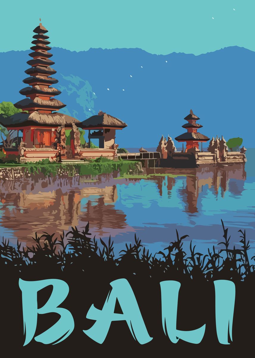 'Travel to Bali' Poster, picture, metal print, paint by Leonardo ...