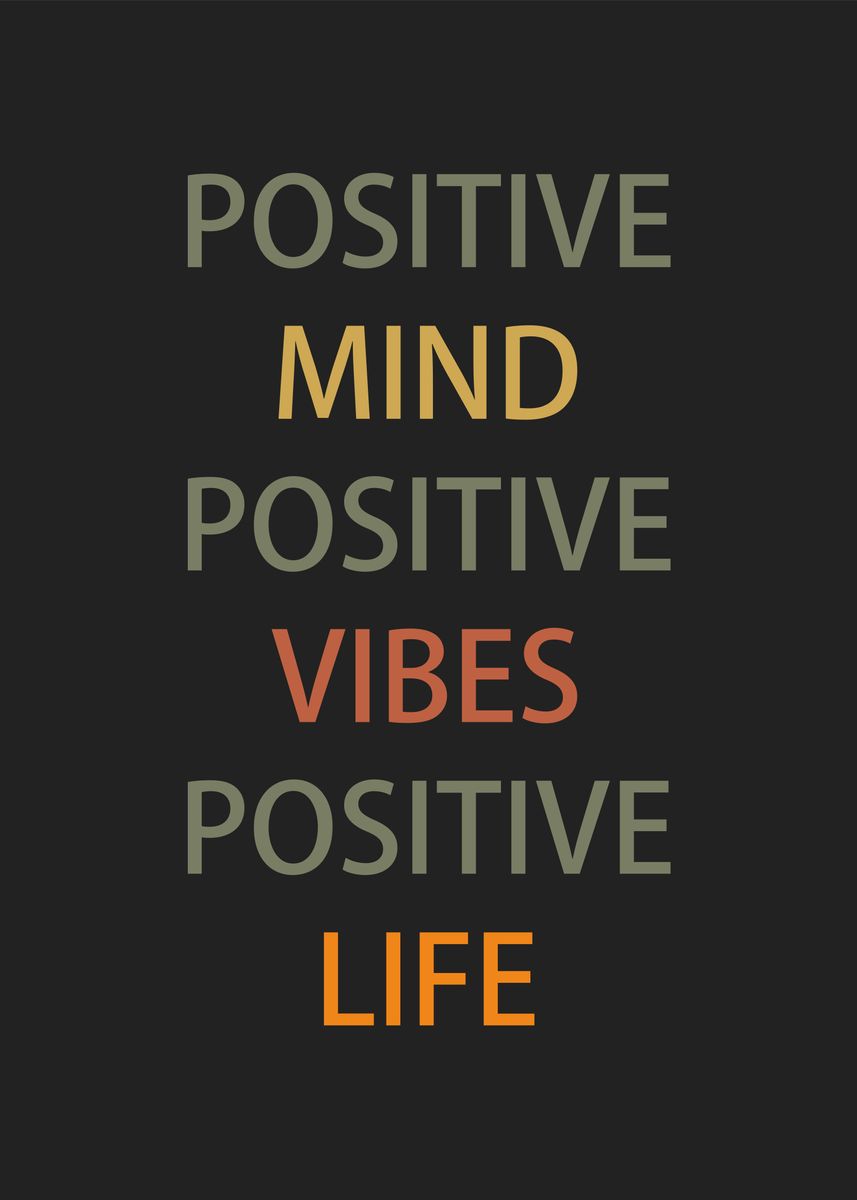 'positive mind' Poster, picture, metal print, paint by Ratna Mutia Dewi ...