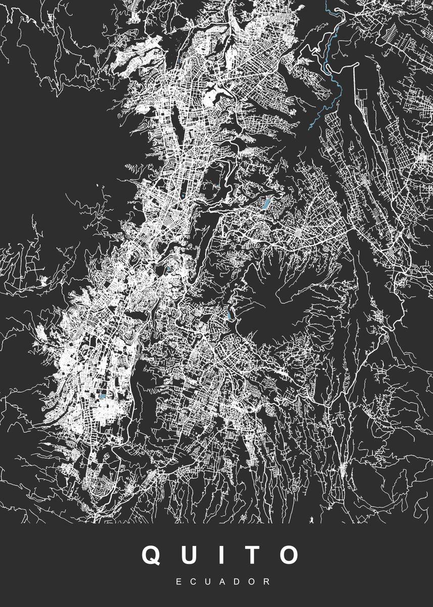 'QUITO ECUADOR' Poster by UrbanMaps Displate