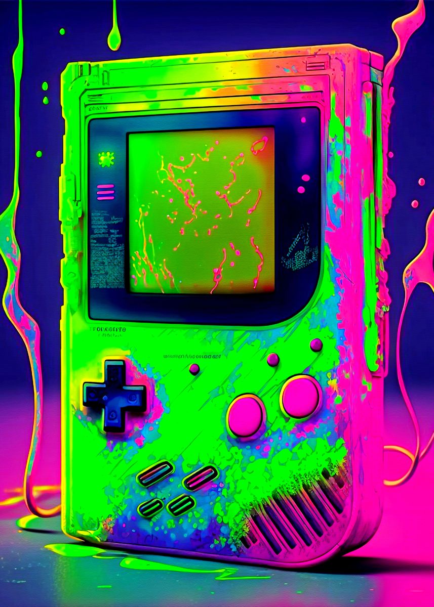 'Game Boy' Poster, picture, metal print, paint by javis lee | Displate