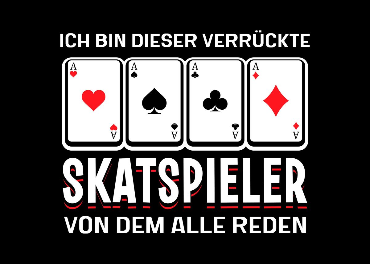 'Skat German' Poster by Sebastian Wünsche Displate