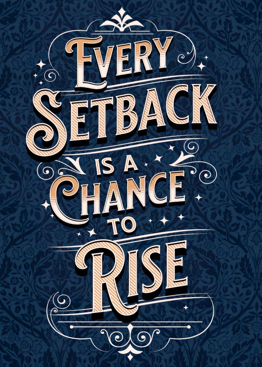 'Every Setback' Poster, picture, metal print, paint by Haru Udu | Displate