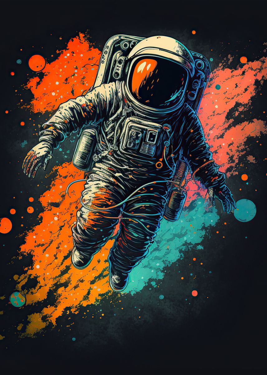 'Astronaut in Space' Poster by Zaydan Mcintosh | Displate